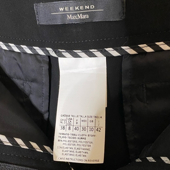 Weekend by Maxmara Black Sella Cropped Pants size 8 - Picture 4 of 10